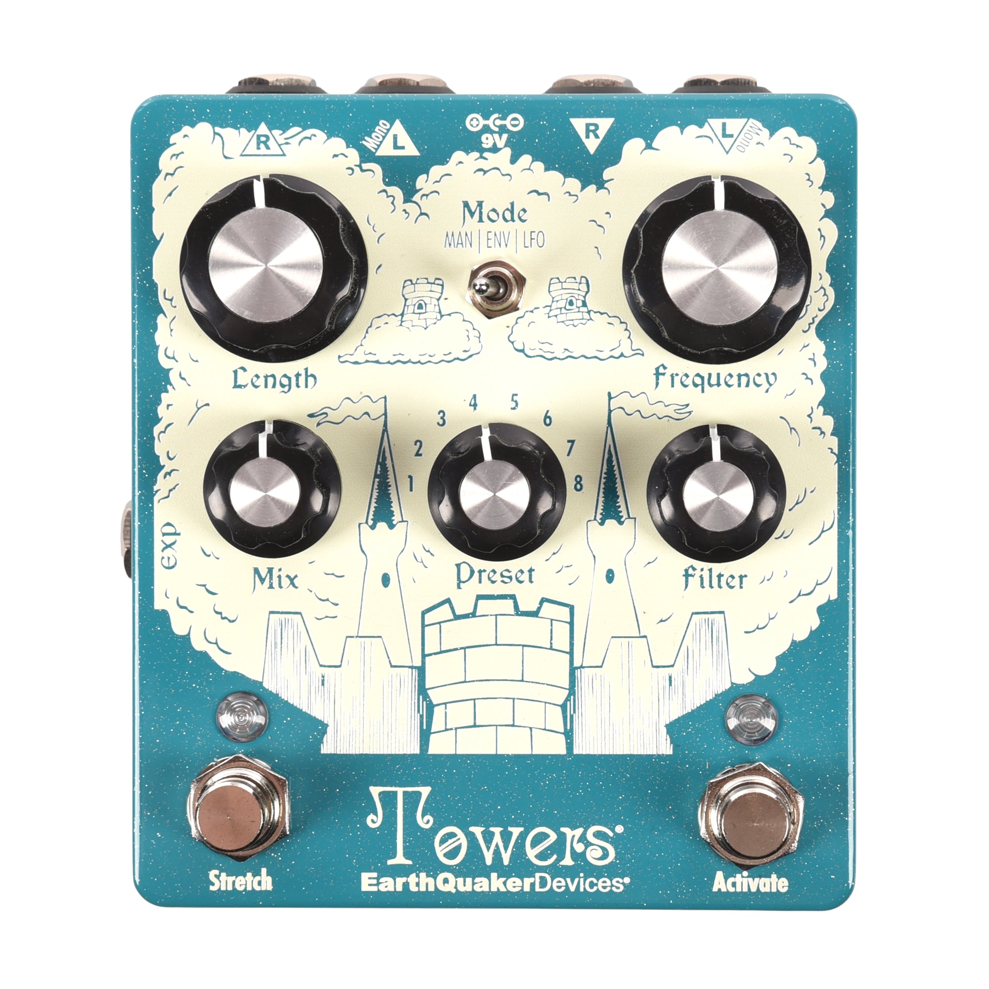 EarthQuaker Devices Towers Soundscape Generator Stereo Reverb Pedal Effects and Pedals / Reverb