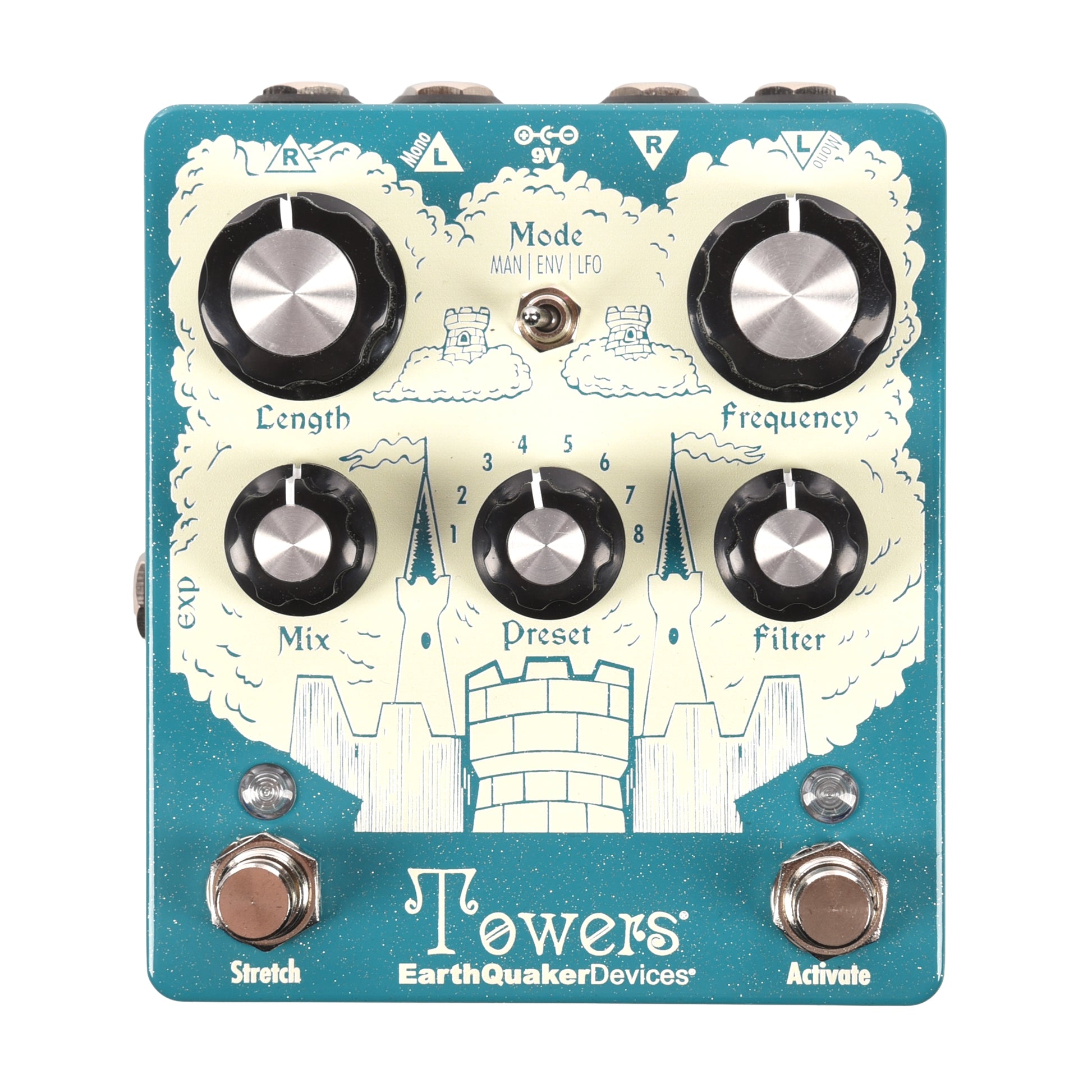 EarthQuaker Devices Towers Soundscape Generator Stereo Reverb Pedal Effects and Pedals / Reverb