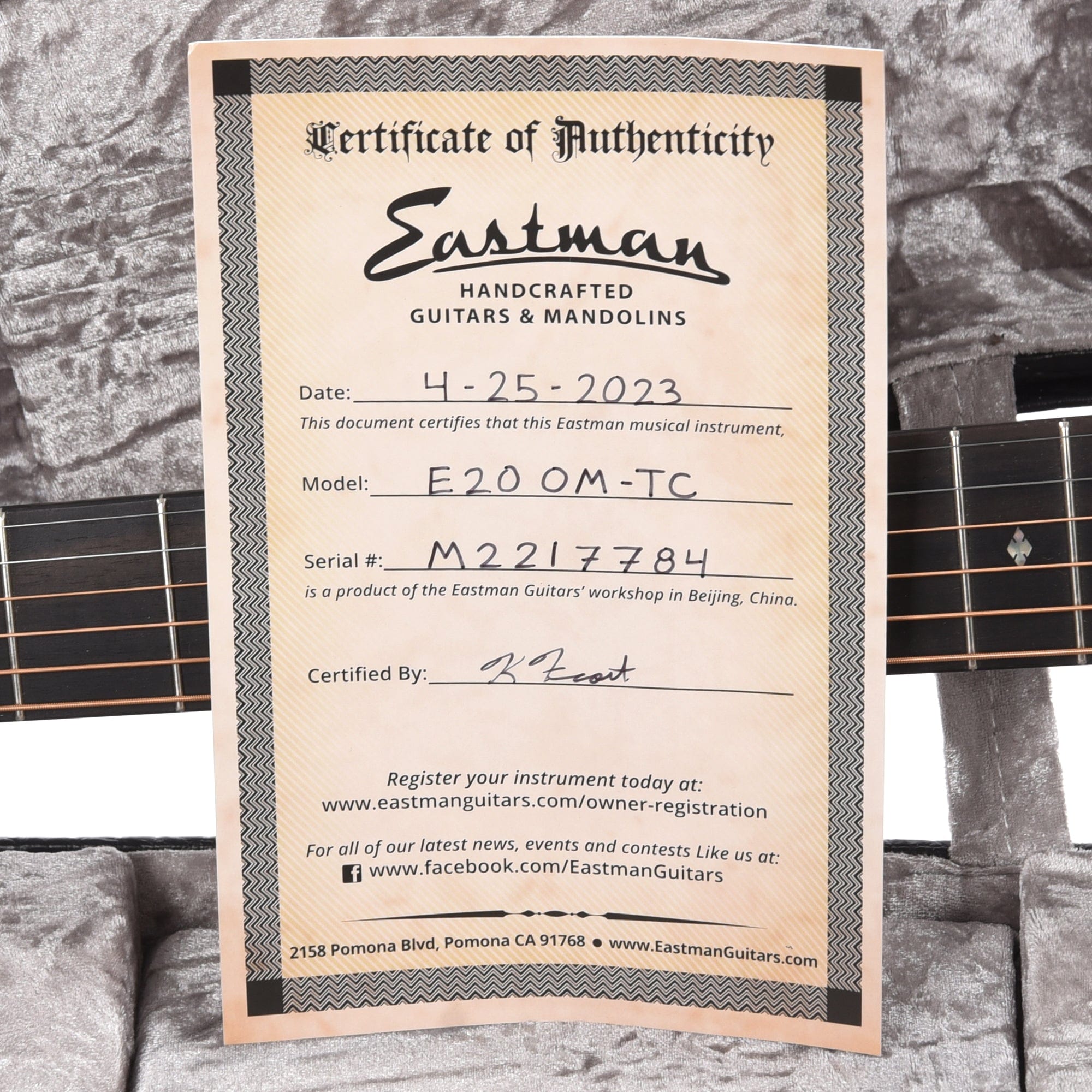 Eastman E20OM-TC Thermo Cured Adirondack Spruce/Rosewood OM Natural Acoustic Guitars / OM and Auditorium
