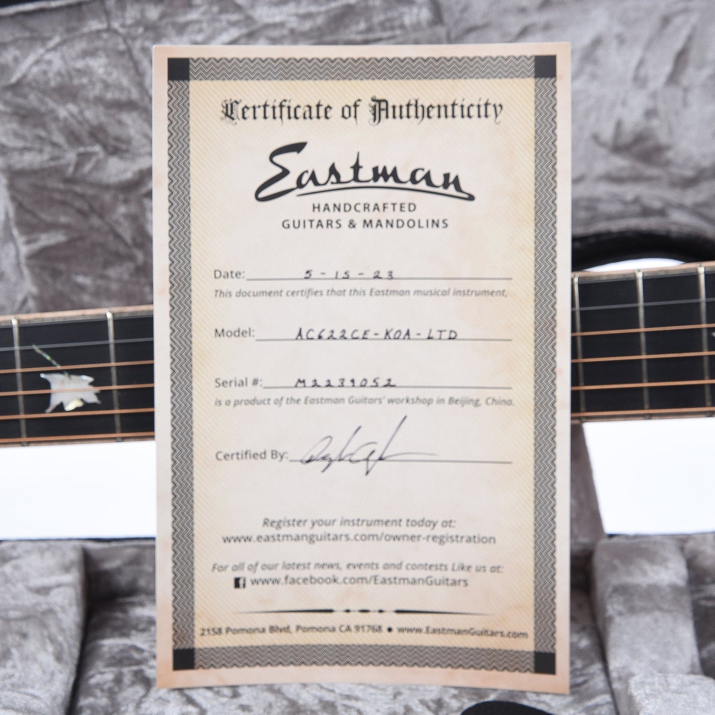 Eastman Limited Edition AC622CE Hawaiian Koa Natural Acoustic Guitars / OM and Auditorium