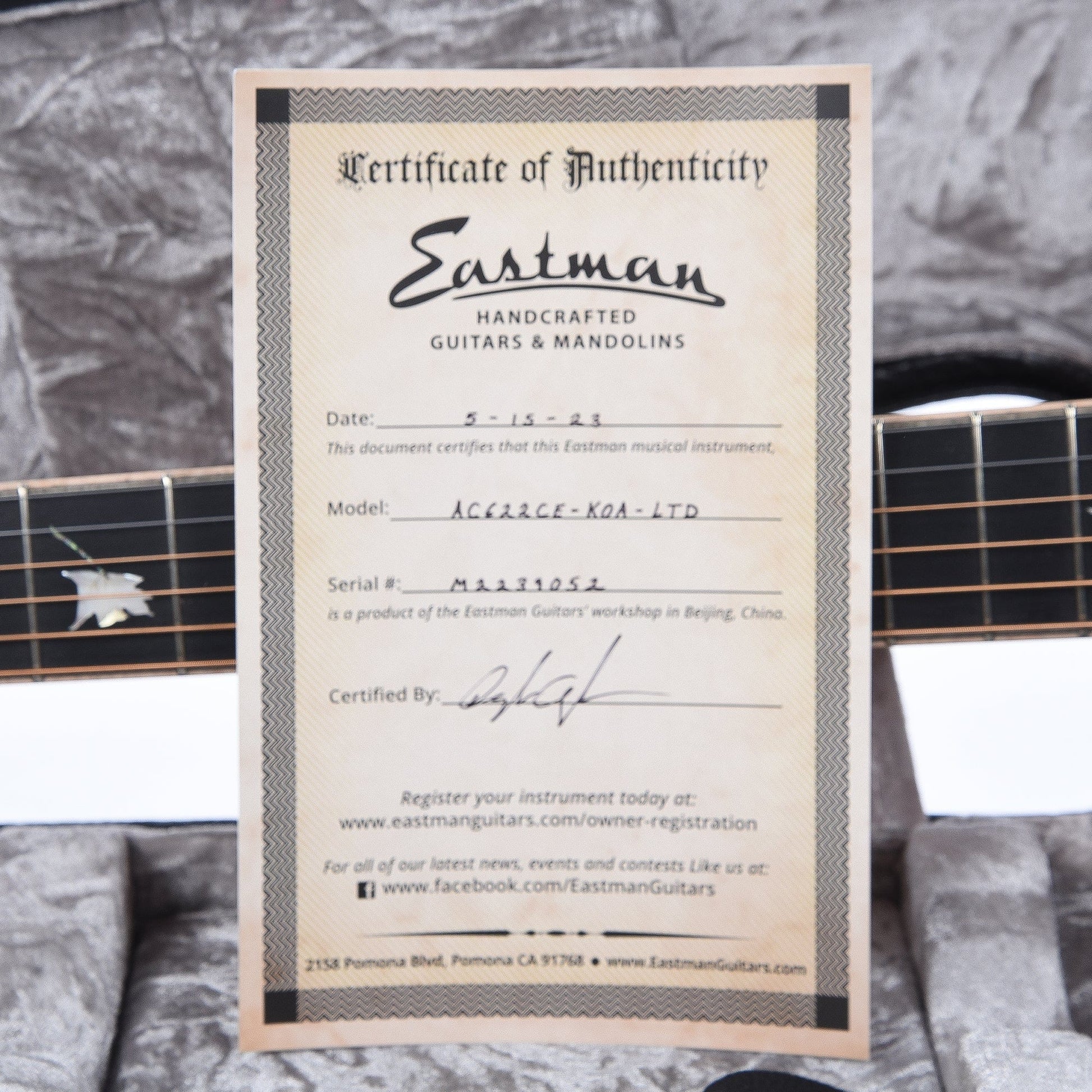 Eastman Limited Edition AC622CE Hawaiian Koa Natural Acoustic Guitars / OM and Auditorium