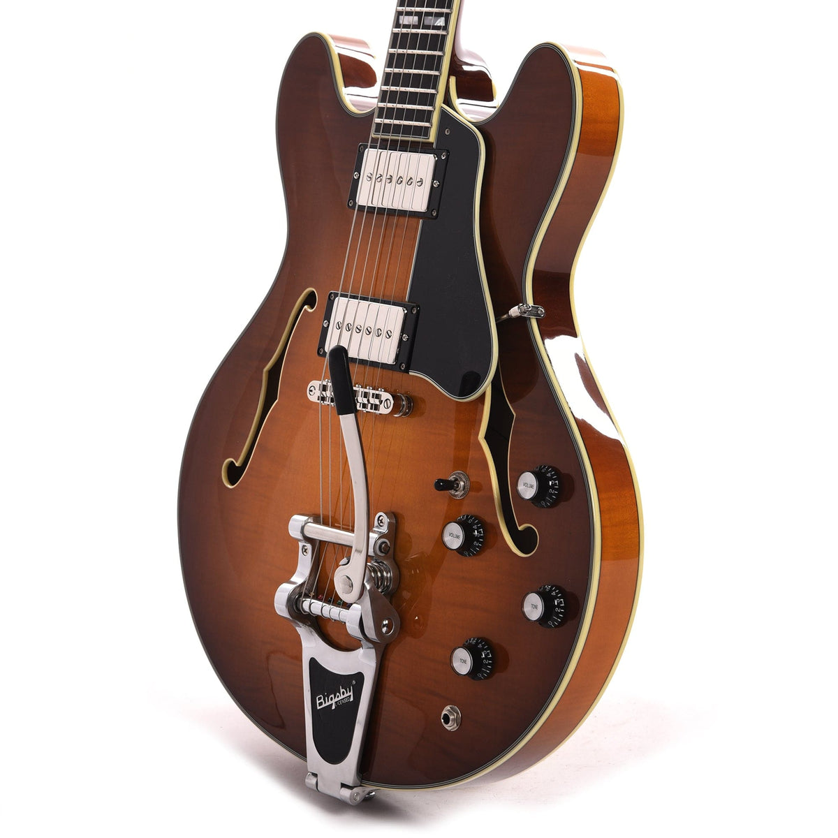 Eastman T486B Thinline Goldburst w/Seymour Duncan Pickups & Bigsby Electric Guitars