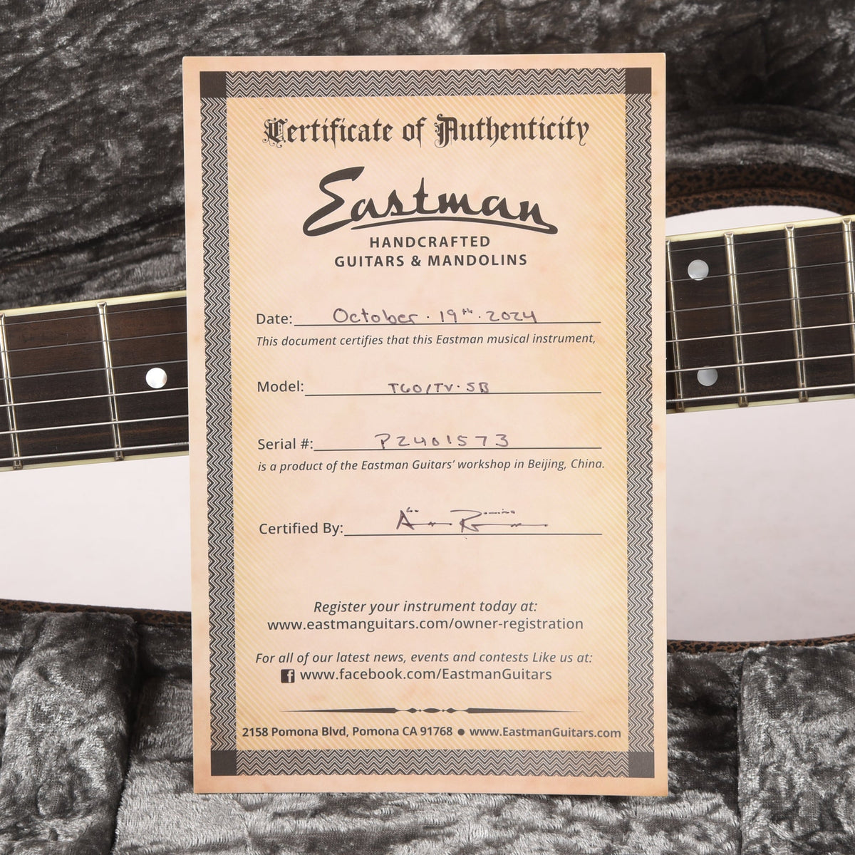 Eastman T60/TV Truetone Vintage Sunburst w/Lollar Dogear P90 Pickups Electric Guitars