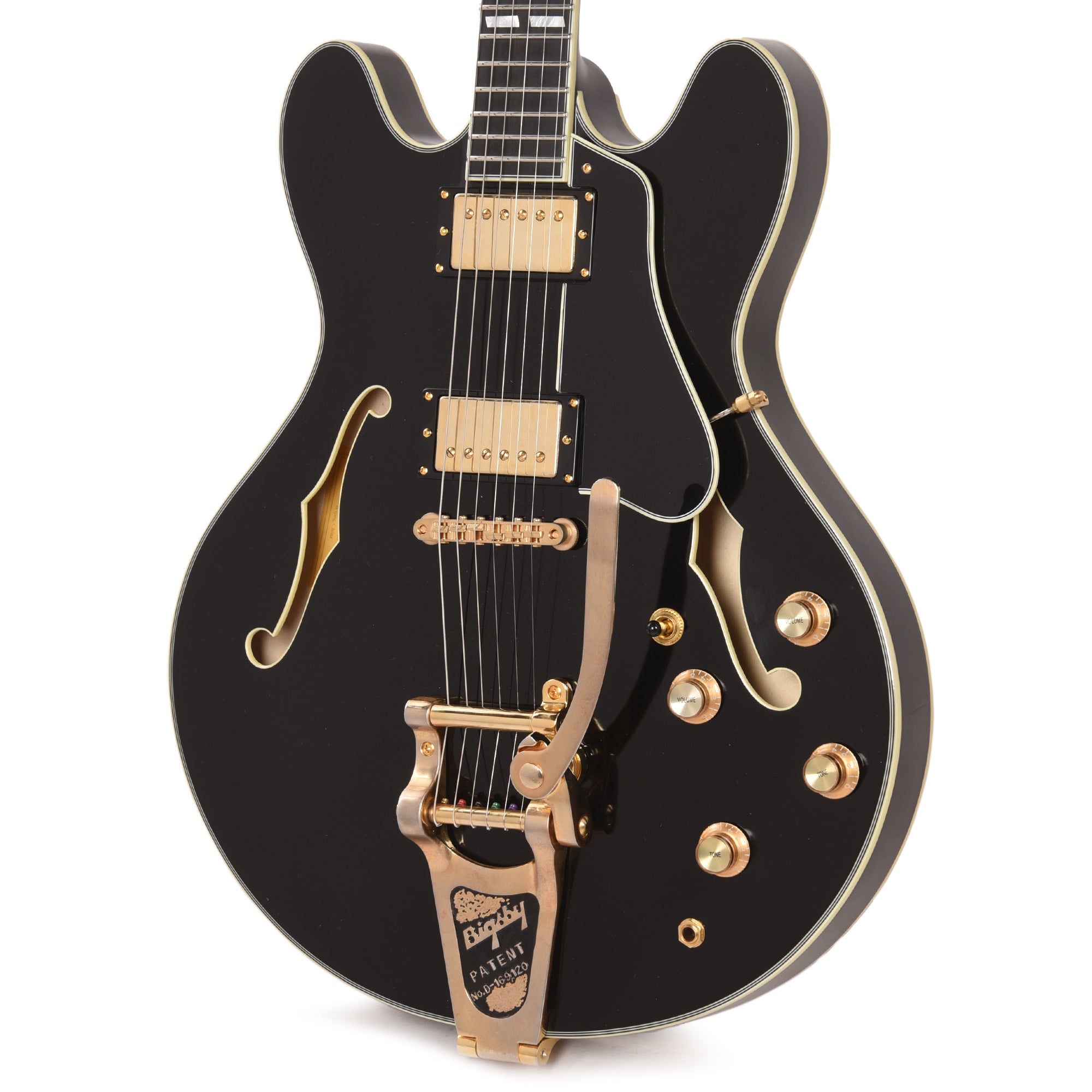 Eastman Limited Edition T59 Truetone Vintage Black w/Bigsby Electric Guitars / Semi-Hollow