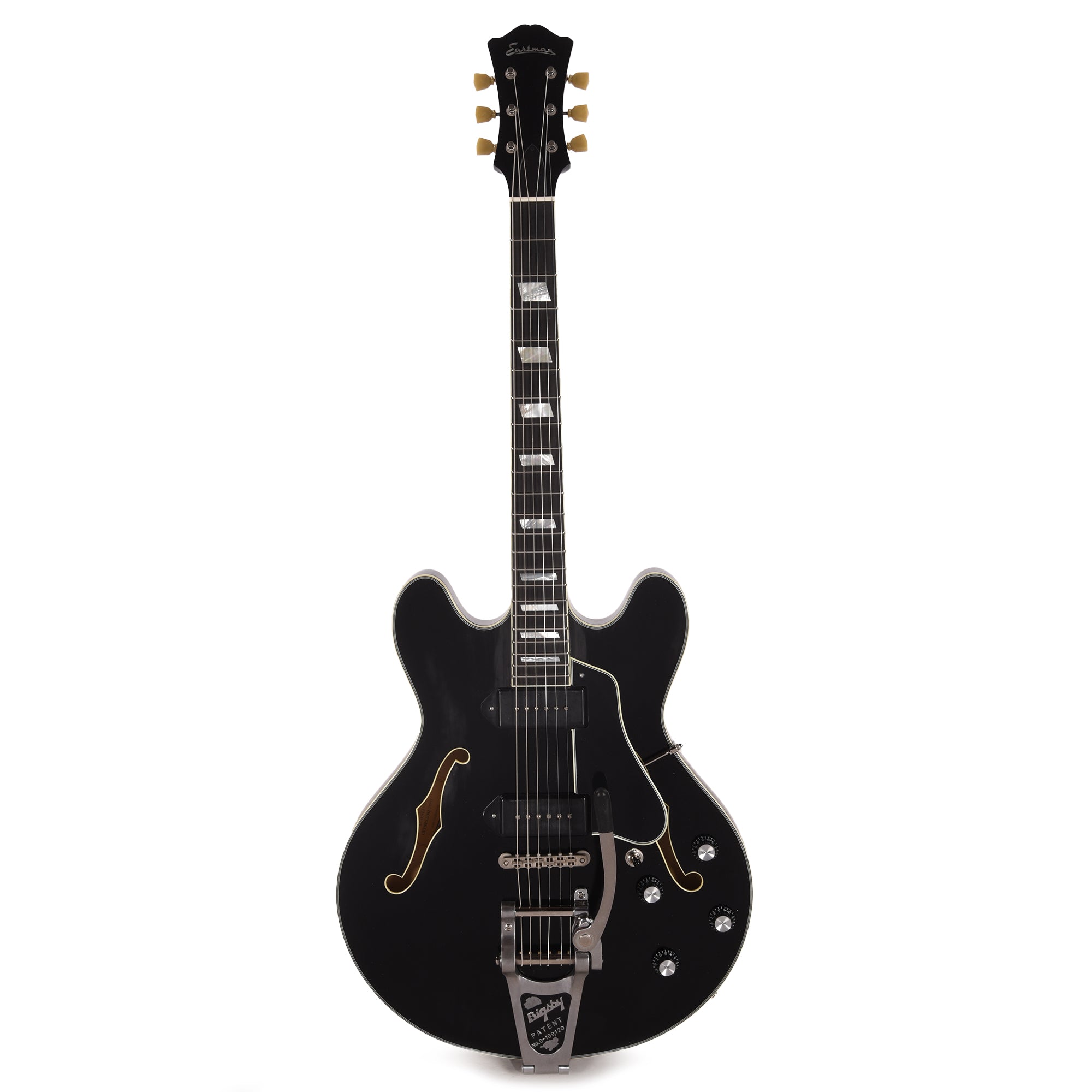 Eastman Limited Edition T64 Truetone Vintage Black w/Bigsby Electric Guitars / Semi-Hollow