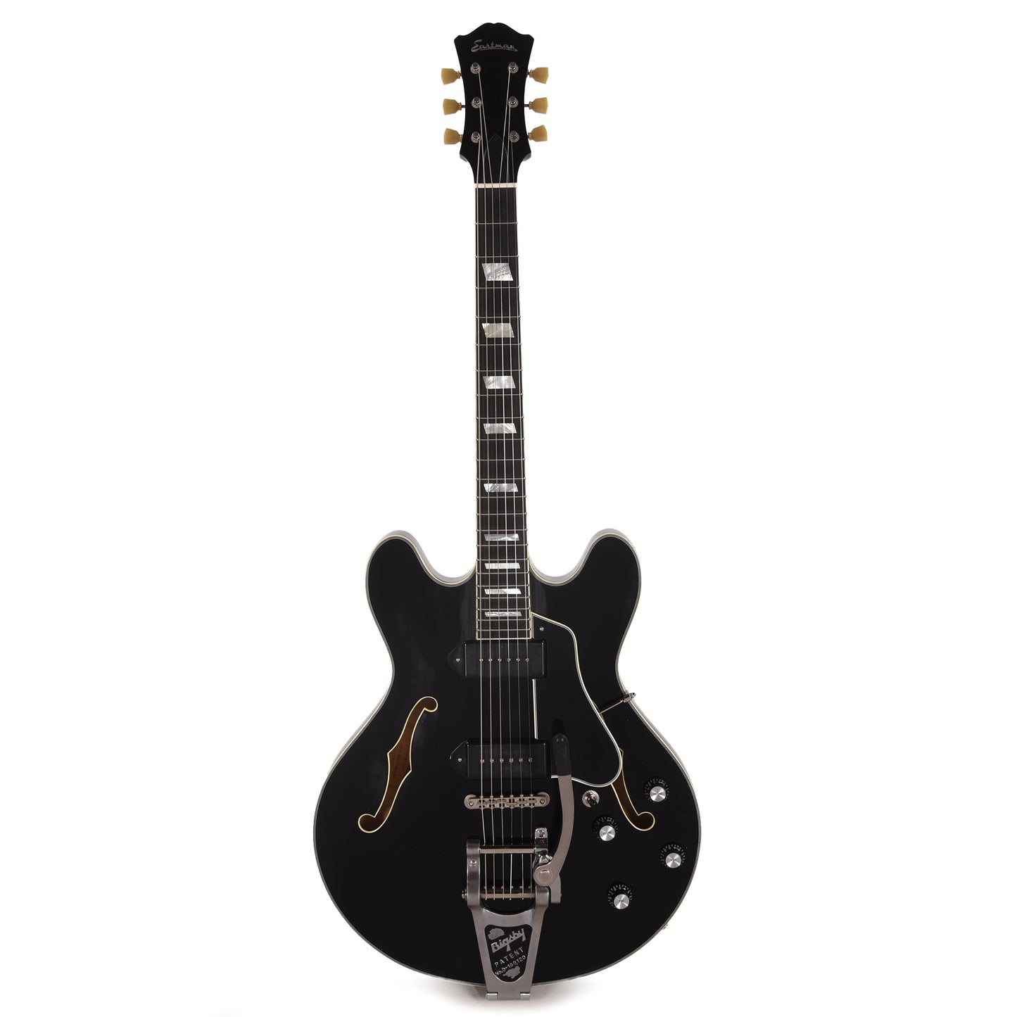 Eastman Limited Edition T64 Truetone Vintage Black w/Bigsby Electric Guitars / Semi-Hollow