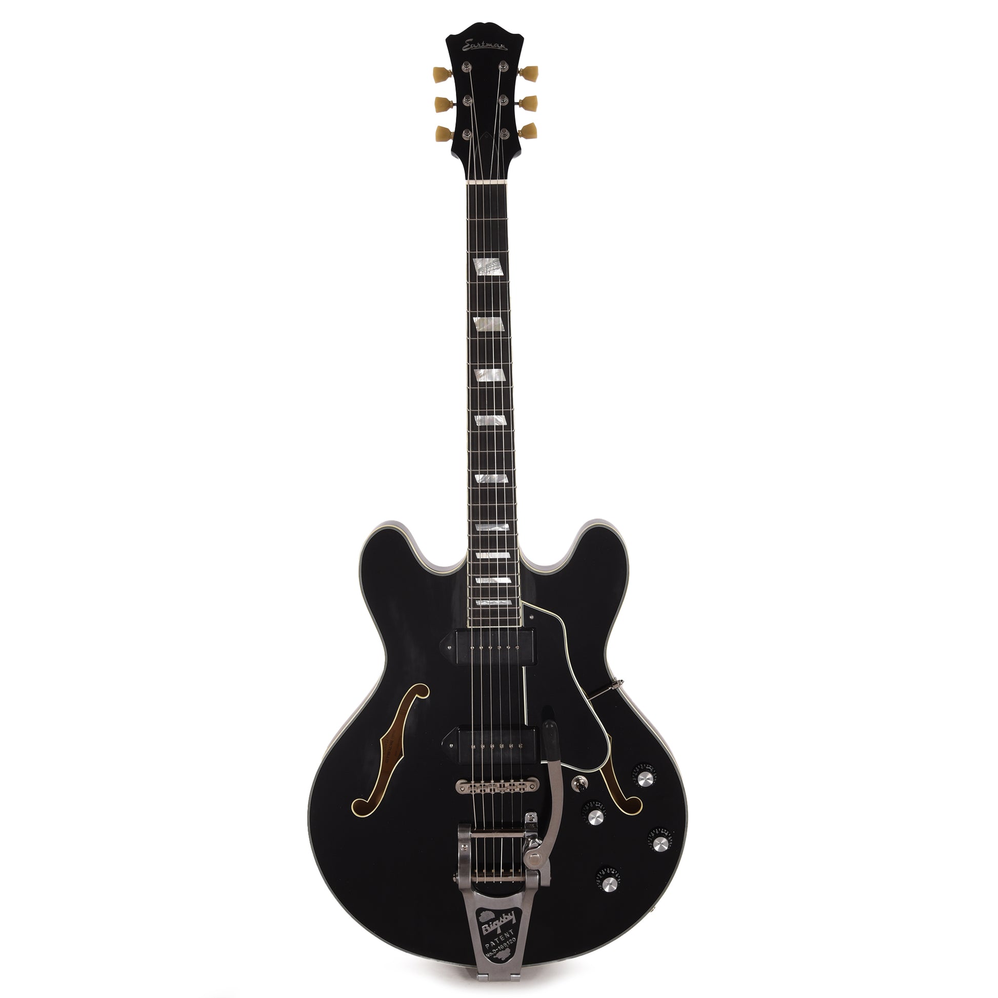 Eastman Limited Edition T64 Truetone Vintage Black w/Bigsby Electric Guitars / Semi-Hollow