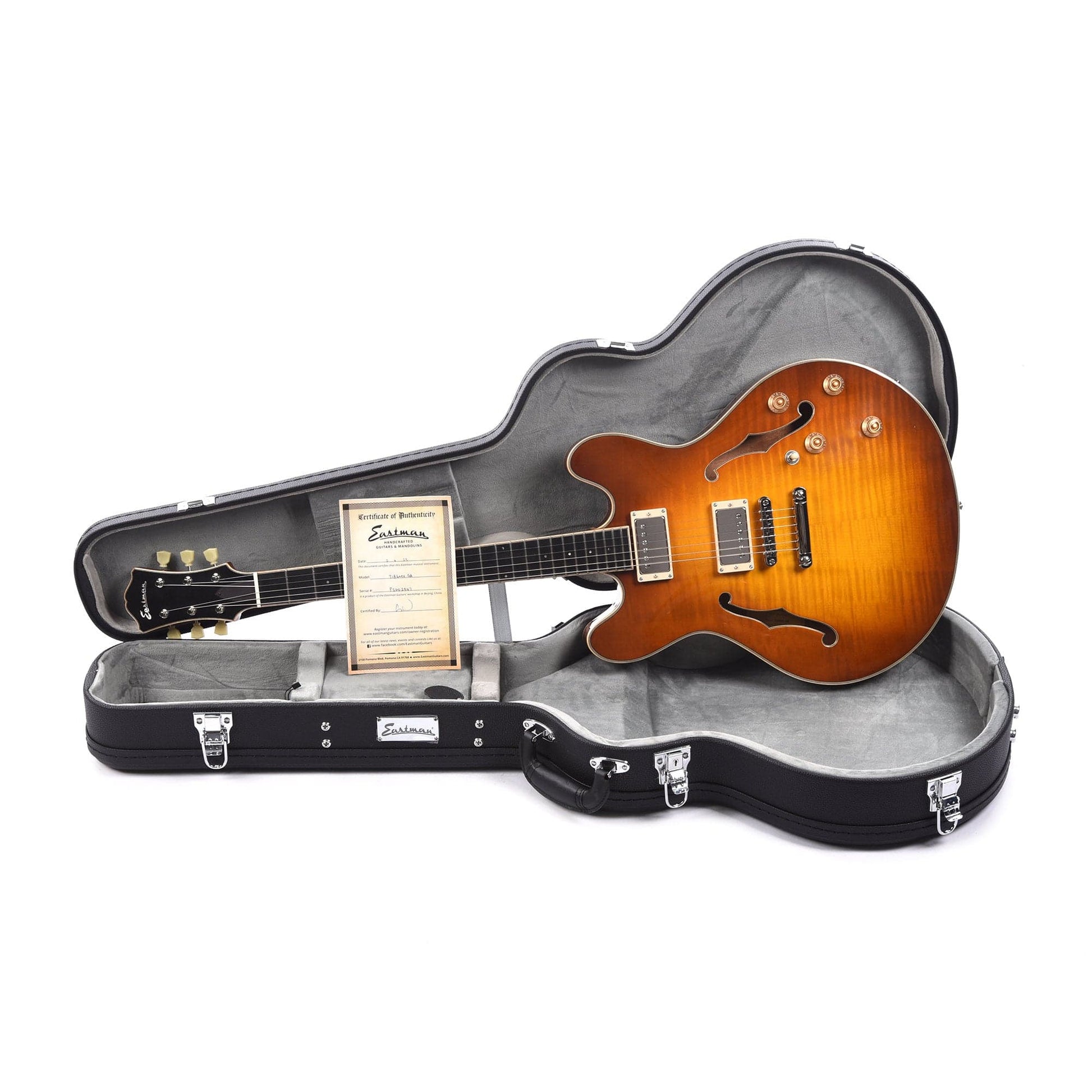 Eastman T186MX Thinline Goldburst Electric Guitars / Semi-Hollow