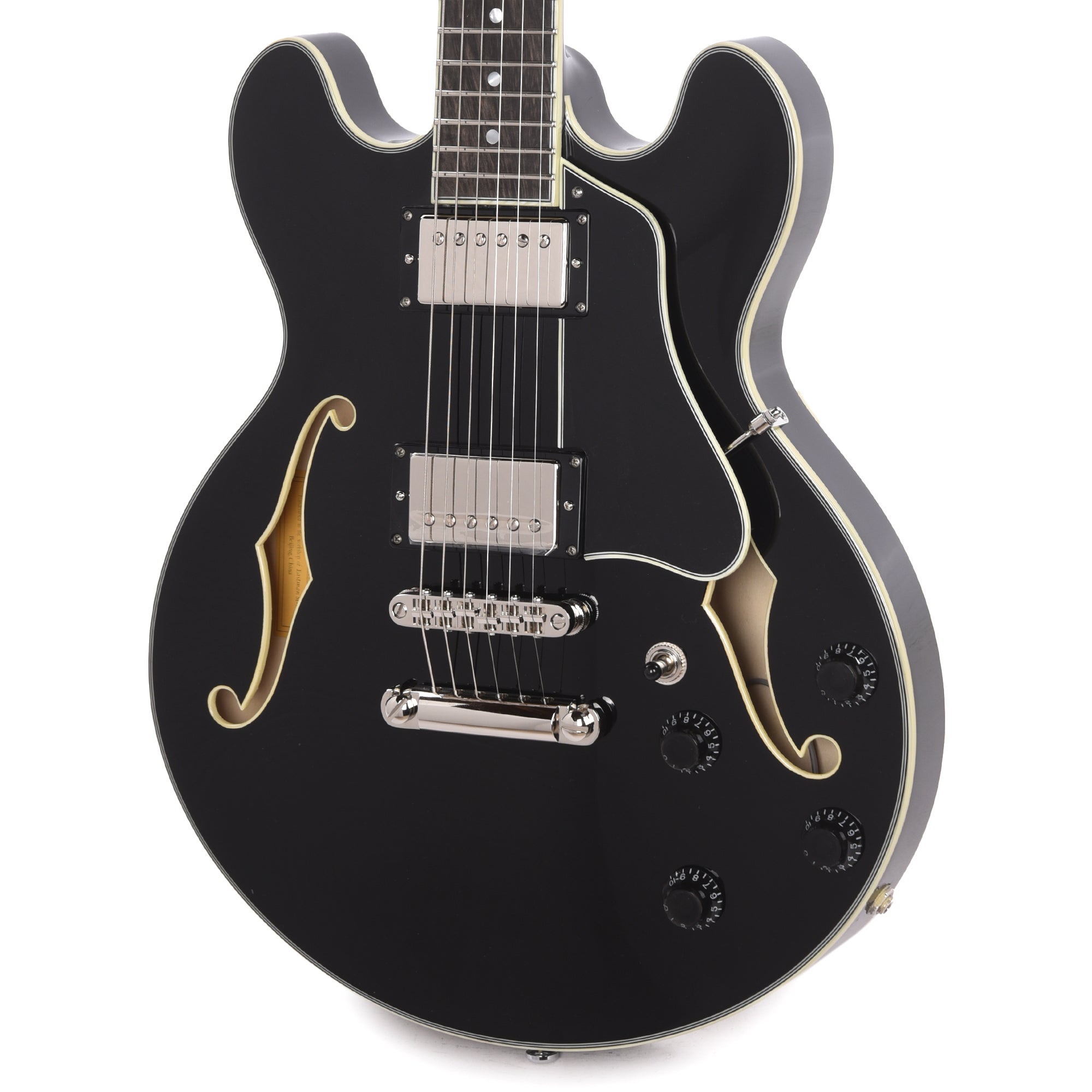 Eastman T484 Thinline Truetone Gloss Black Electric Guitars / Semi-Hollow