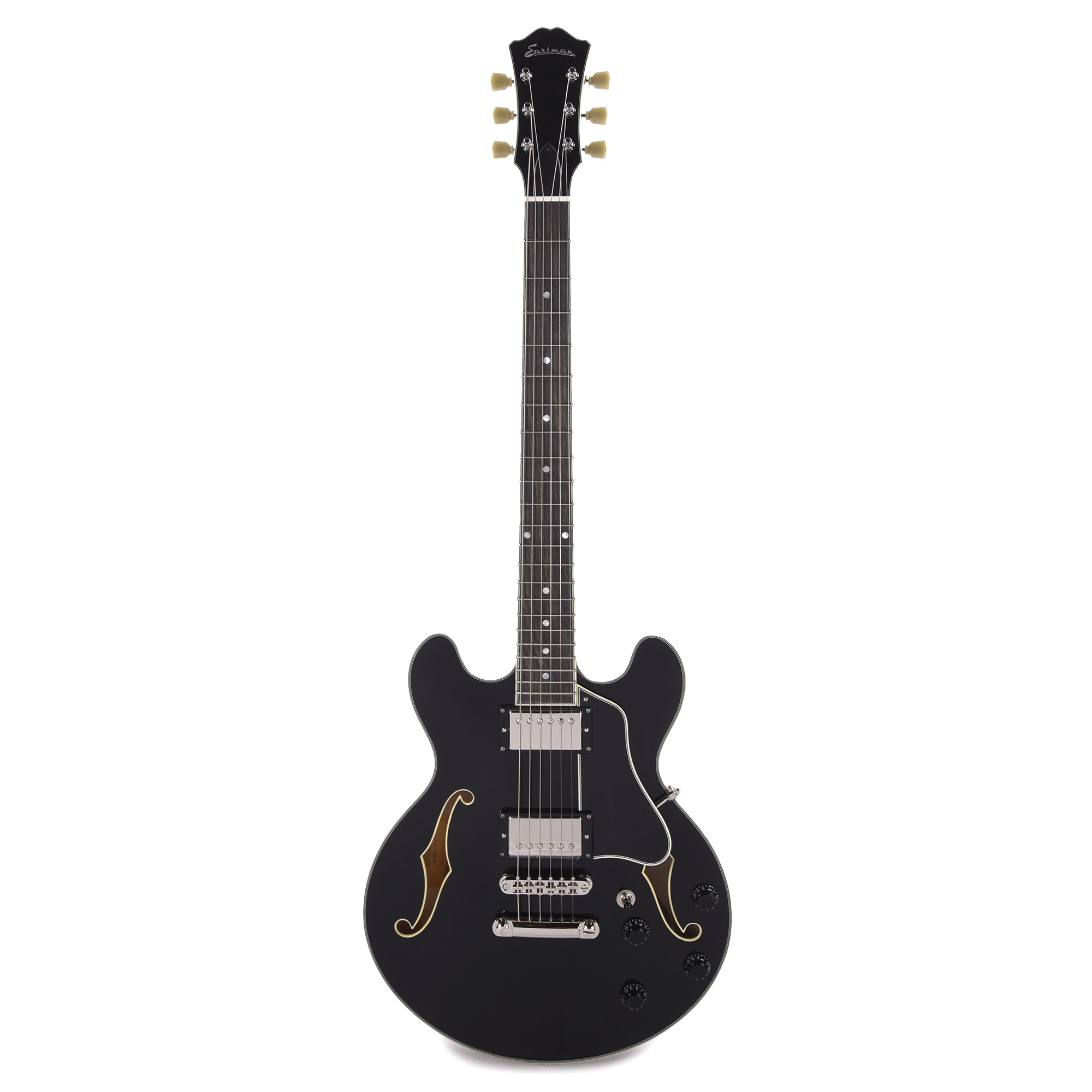 Eastman T484 Thinline Truetone Gloss Black Electric Guitars / Semi-Hollow