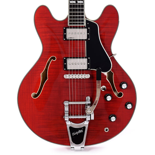 Eastman T486B Thinline Red w/Seymour Duncan Pickups & Bigsby Electric Guitars / Semi-Hollow