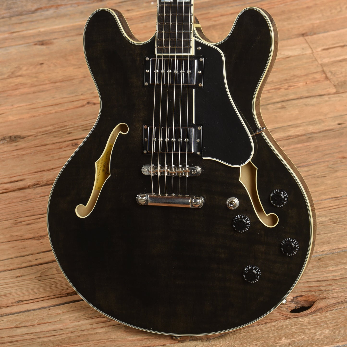 Eastman T486BK Thinline Archtop Black Electric Guitars / Semi-Hollow