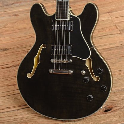 Eastman T486BK Thinline Archtop Black Electric Guitars / Semi-Hollow