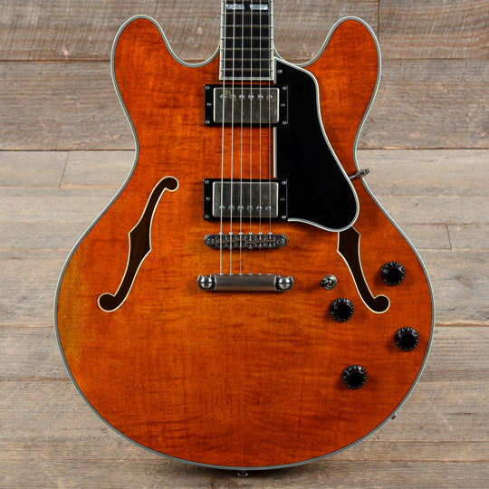 Eastman T59/v Classic Thinline Deluxe Antique Amber w/Seymour Duncan Antiquity Humbuckers Electric Guitars / Semi-Hollow