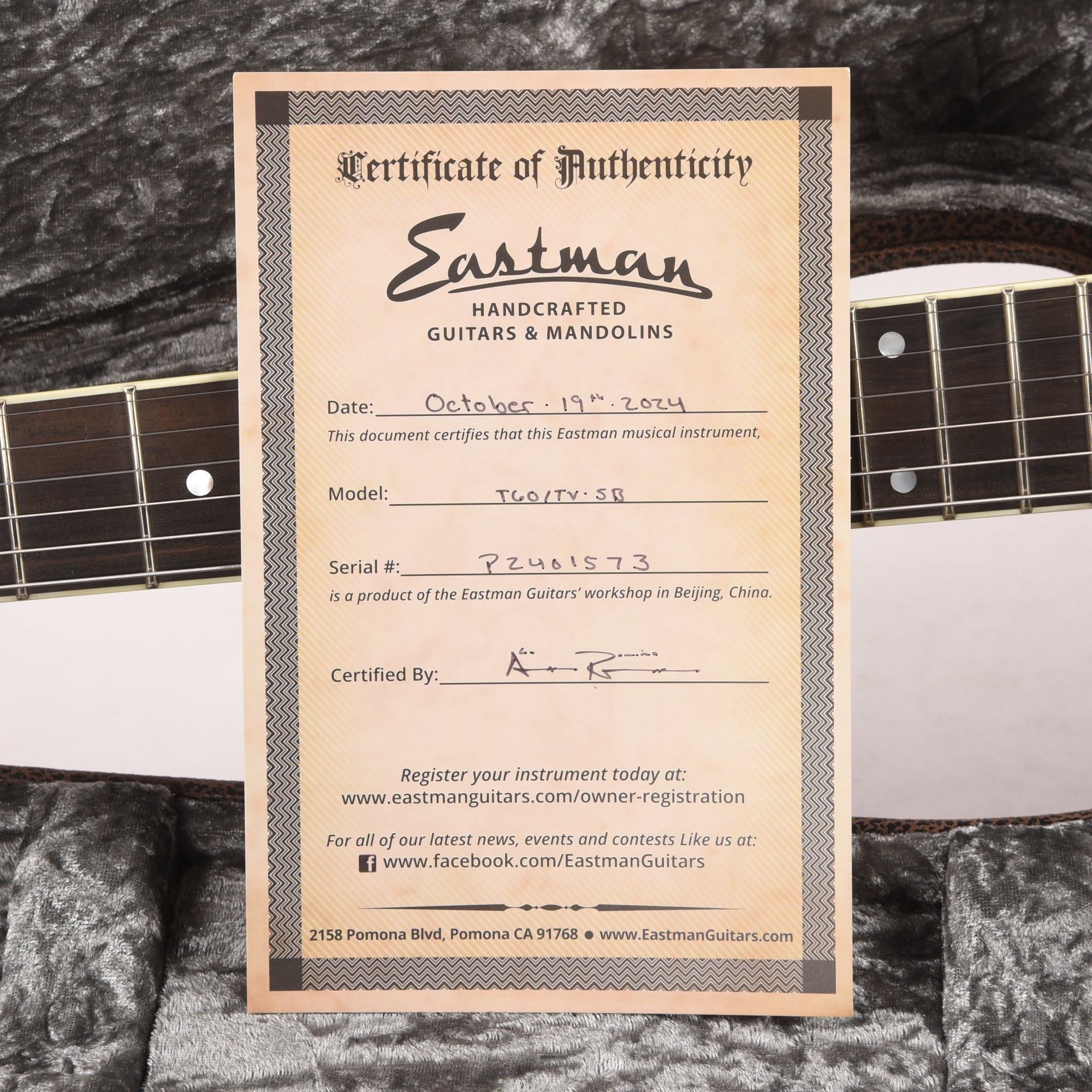 Eastman T60/TV Truetone Vintage Sunburst w/Lollar Dogear P90 Pickups Electric Guitars / Semi-Hollow