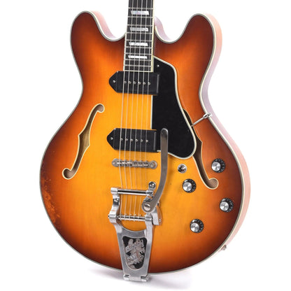 Eastman T64/v Thinline Antique Goldburst Electric Guitars / Semi-Hollow