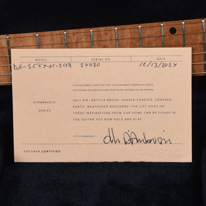 Eastman D'Ambrosio SC 54 Swamp Ash 2-Tone Sunburst w/Lollar Royal T & Special T Electric Guitars / Solid Body