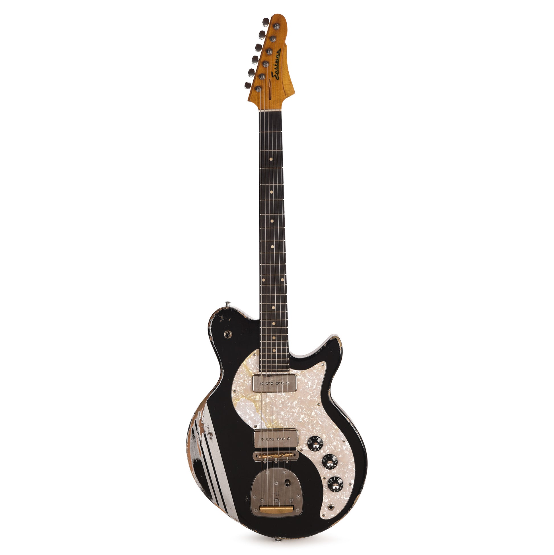 Eastman Kauffmann Series Offset Classic Roasted Oregon Pine Bull Black w/Competition Stripe Electric Guitars / Solid Body