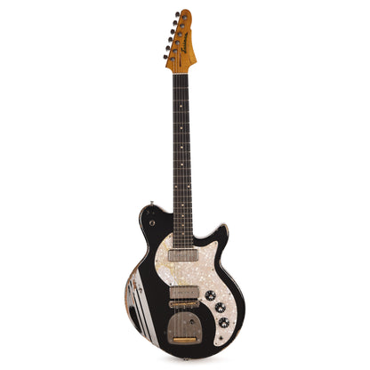 Eastman Kauffmann Series Offset Classic Roasted Oregon Pine Bull Black w/Competition Stripe Electric Guitars / Solid Body