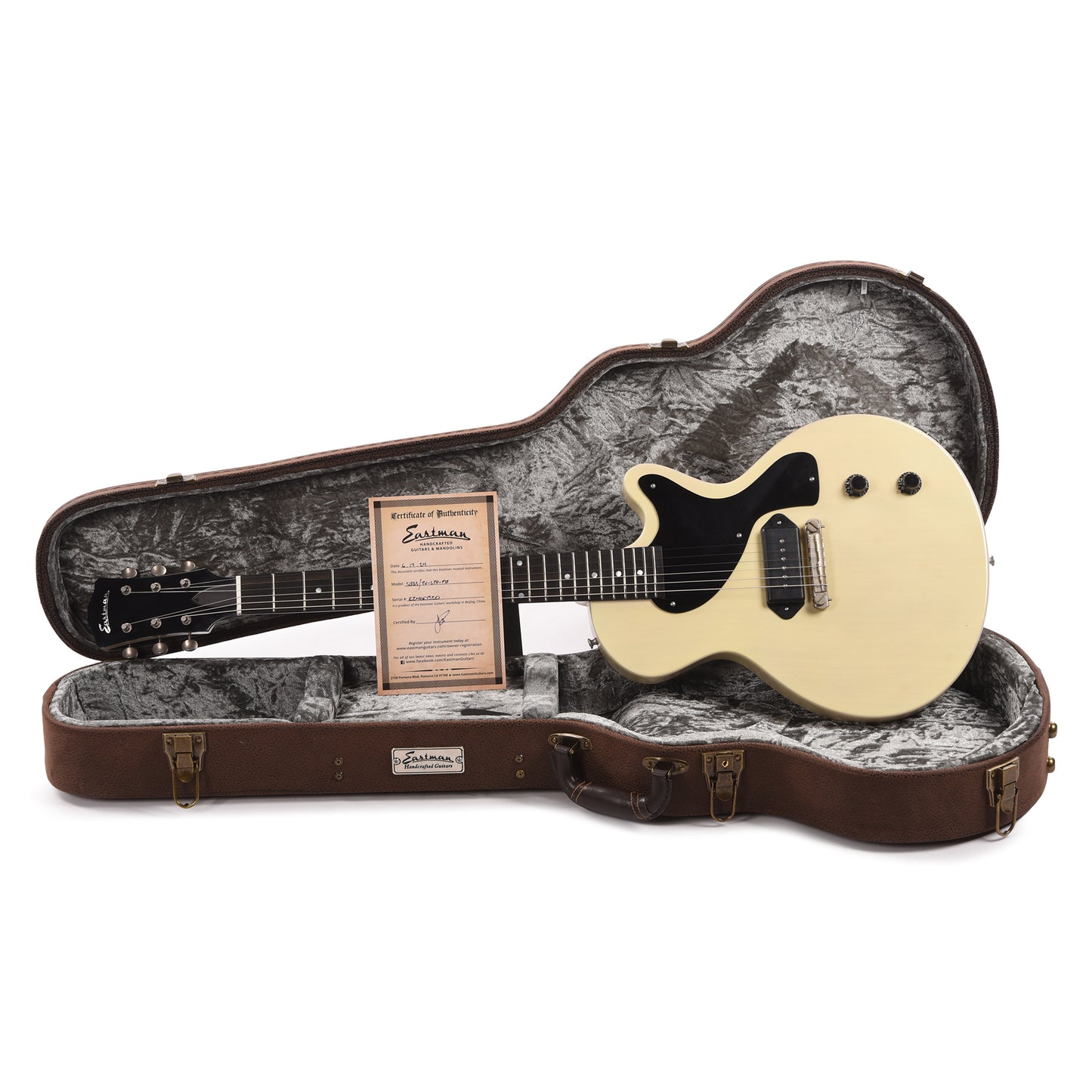 Eastman Limited SB55/TV Truetone Vintage Gloss Pomona Blonde w/Lollar Dog Ear P-90 Electric Guitars / Solid Body