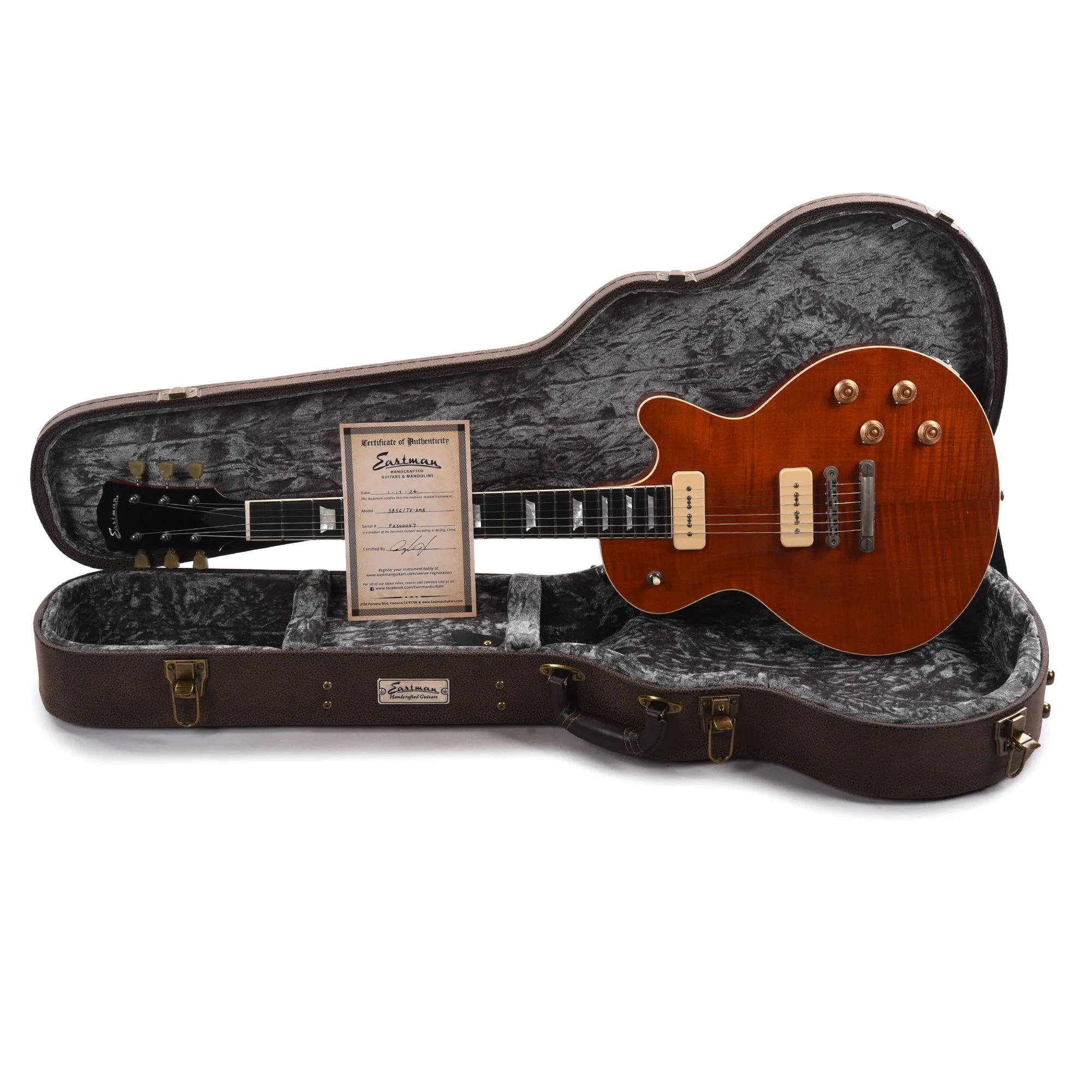 Eastman SB56/TV Truetone Vintage Gloss Amber Electric Guitars / Solid Body