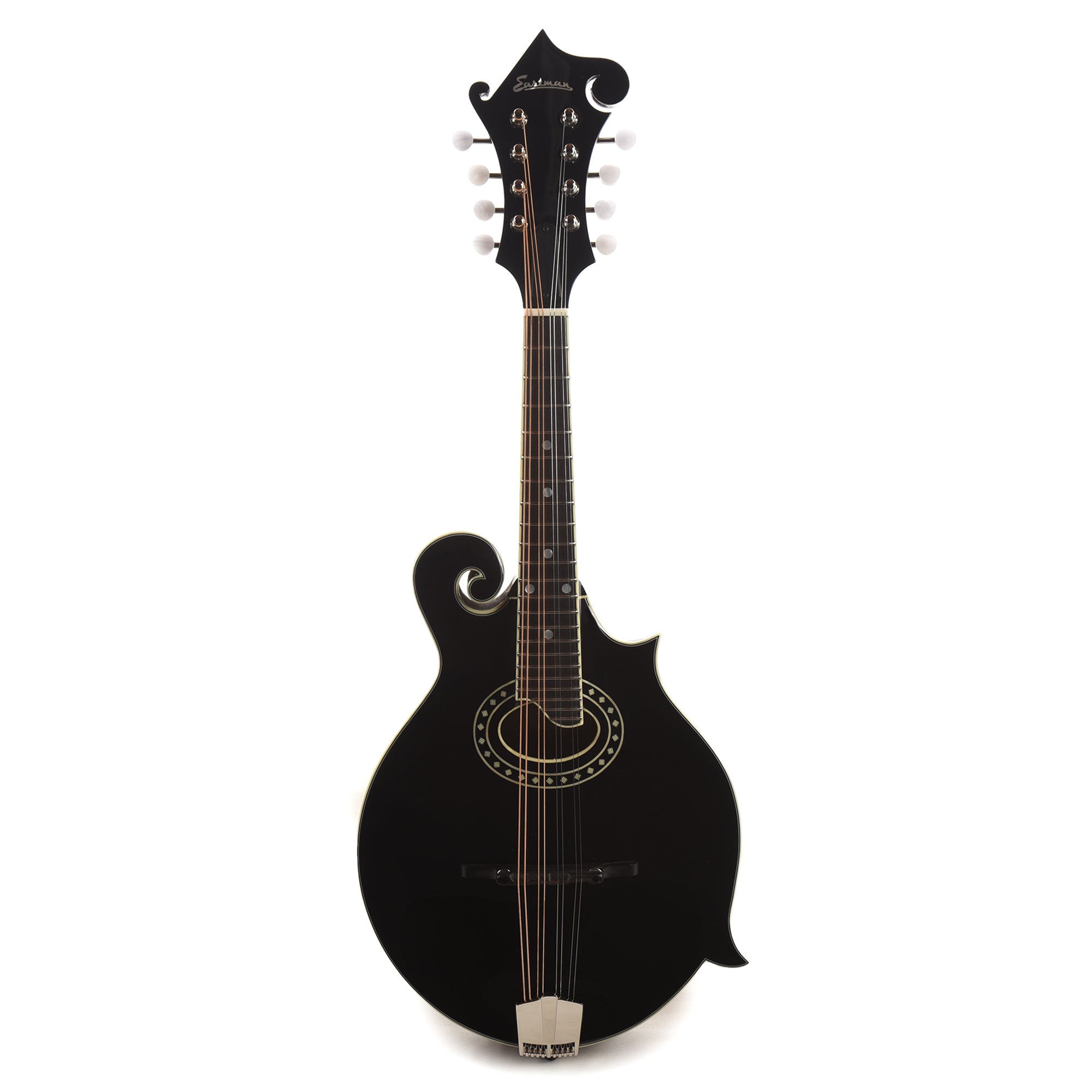Eastman Limited MD514 Adirondack/Maple F-Style Oval Hole Black Folk Instruments / Mandolins