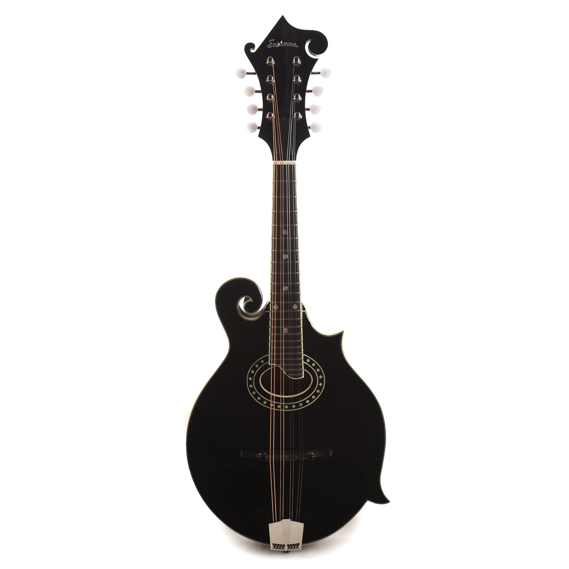 Eastman Limited MD514 Adirondack/Maple F-Style Oval Hole Black Folk Instruments / Mandolins