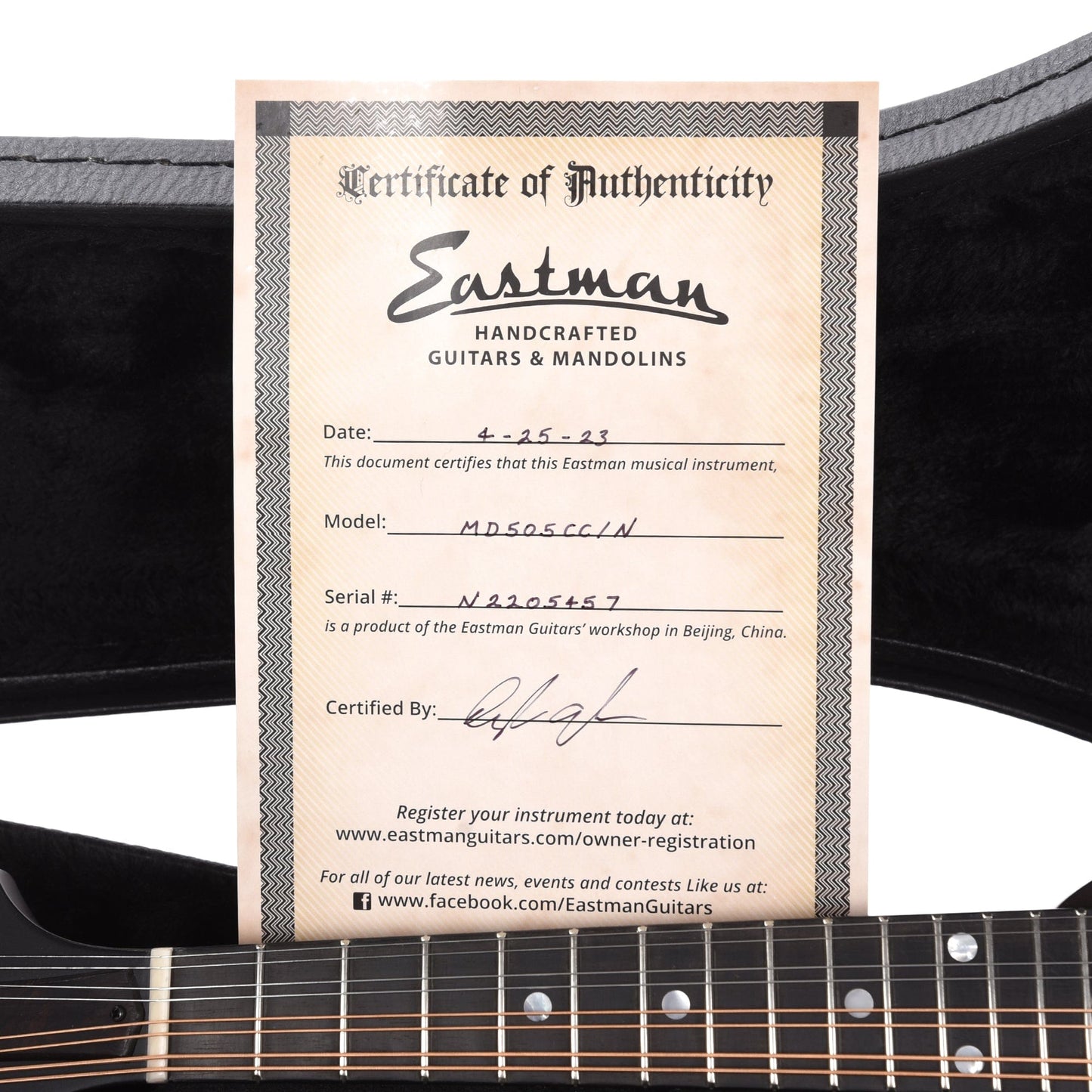 Eastman MD505CC/n Sitka/Maple A-Style Mandolin Classic Finish Vintage Nitro Folk Instruments / Mandolins