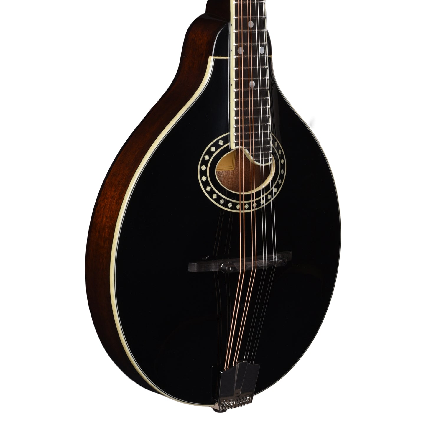 Eastman MD404 Sitka/Mahogany A-Style Oval Hole Mandolin Black Mandolins