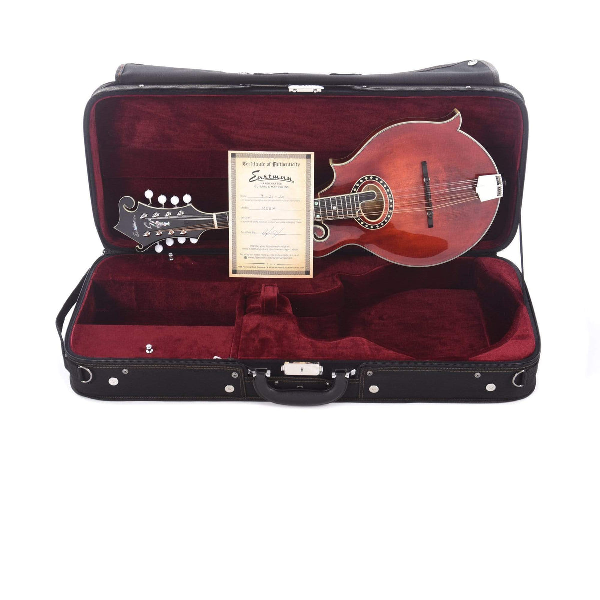 Eastman MD814 Adirondack/Flame Maple F-Style Oval Hole Mandolin Classic Finish Mandolins