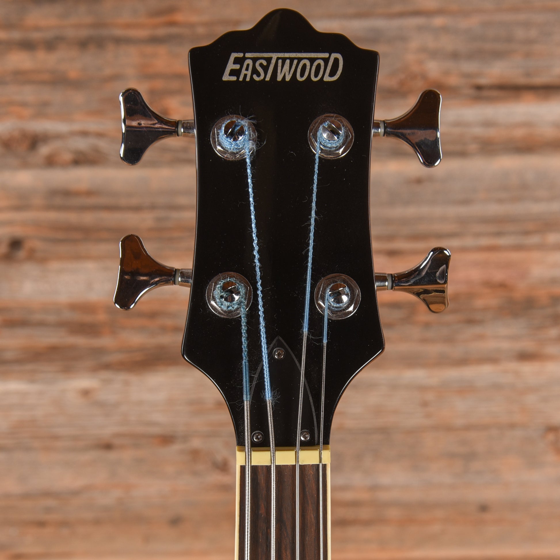 Eastwood Classic 4 Fretless Hollowbody Reissue Electric Bass Walnut Bass Guitars