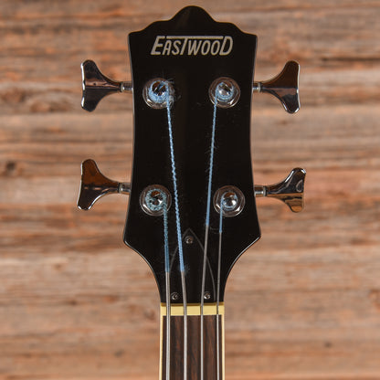 Eastwood Classic 4 Fretless Hollowbody Reissue Electric Bass Walnut Bass Guitars