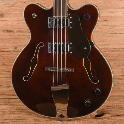 Eastwood Classic 4 Fretless Hollowbody Reissue Electric Bass Walnut Bass Guitars