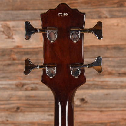 Eastwood Classic 4 Fretless Hollowbody Reissue Electric Bass Walnut Bass Guitars