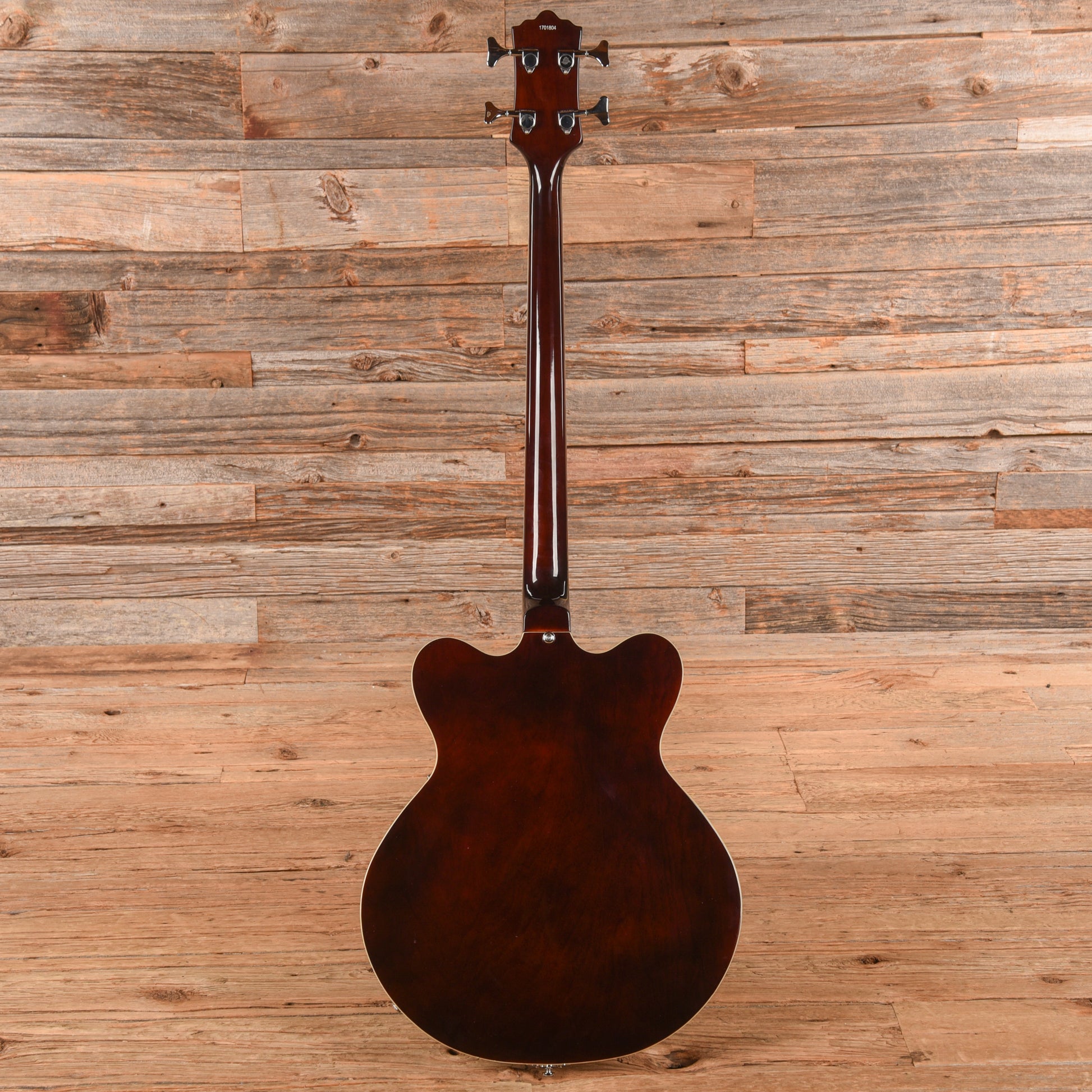 Eastwood Classic 4 Fretless Hollowbody Reissue Electric Bass Walnut Bass Guitars