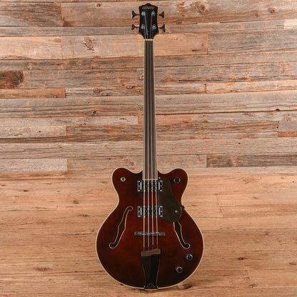 Eastwood Classic 4 Fretless Hollowbody Reissue Electric Bass Walnut Bass Guitars
