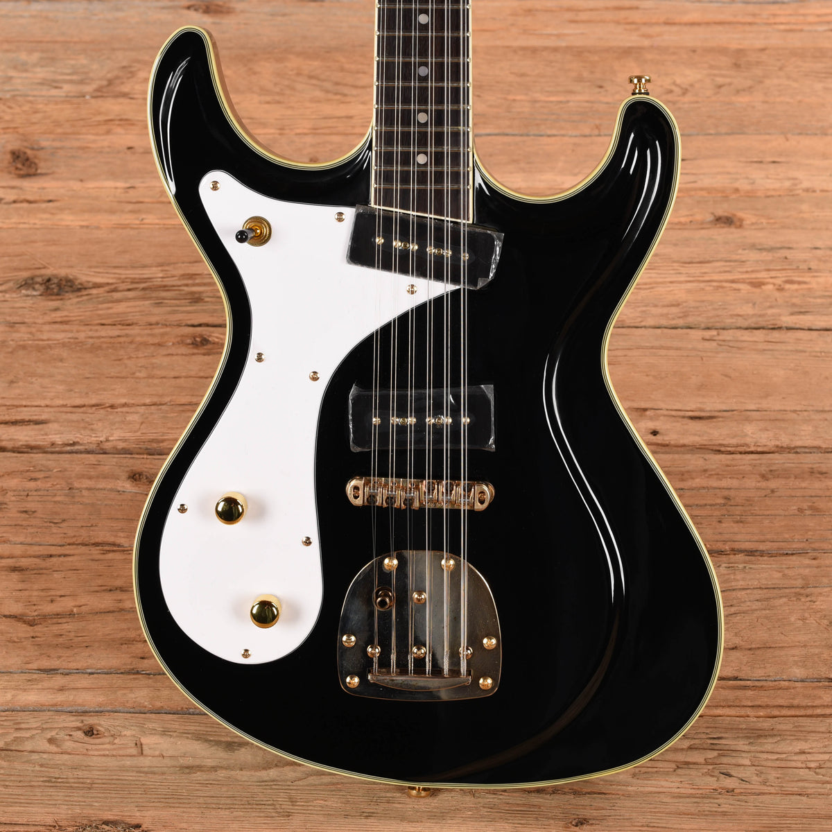 Eastwood Sidejack 12 DLX Black  LEFTY Electric Guitars