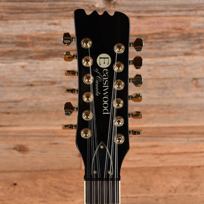 Eastwood Sidejack 12 DLX Black  LEFTY Electric Guitars