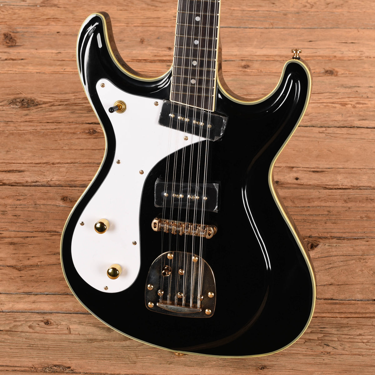 Eastwood Sidejack 12 DLX Black  LEFTY Electric Guitars