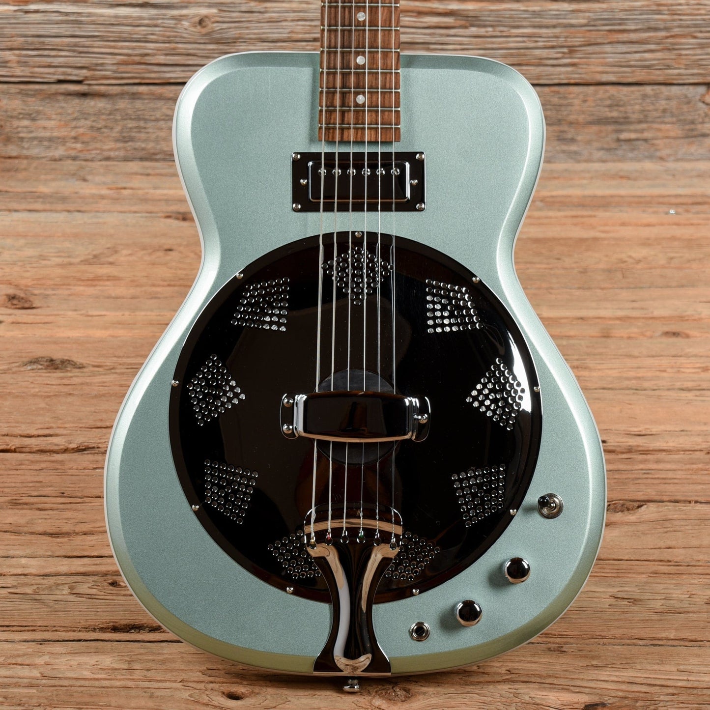 Eastwood Airline Folkstar Ice Blue Metallic Electric Guitars / Hollow Body