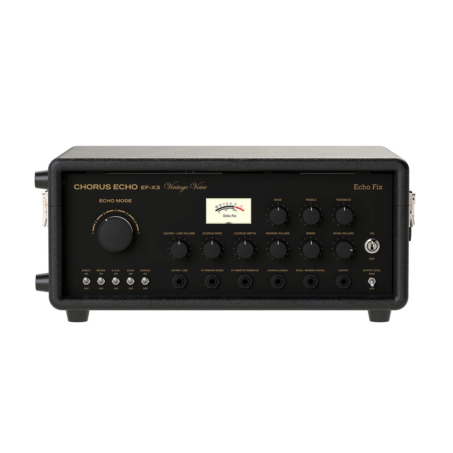 Echo Fix EF-X3 Tolex Chorus Echo w/BBD Analog Chorus & Spring Reverb Black/Gold Limited Edition Vintage Voice Effect Pedals