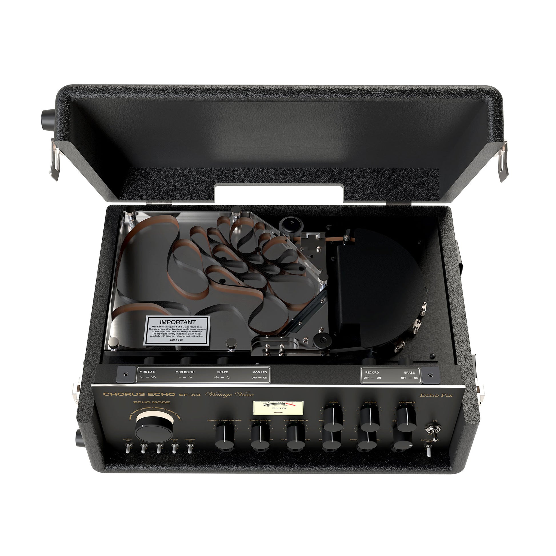 Echo Fix EF-X3 Tolex Chorus Echo w/BBD Analog Chorus & Spring Reverb Black/Gold Limited Edition Vintage Voice Effect Pedals
