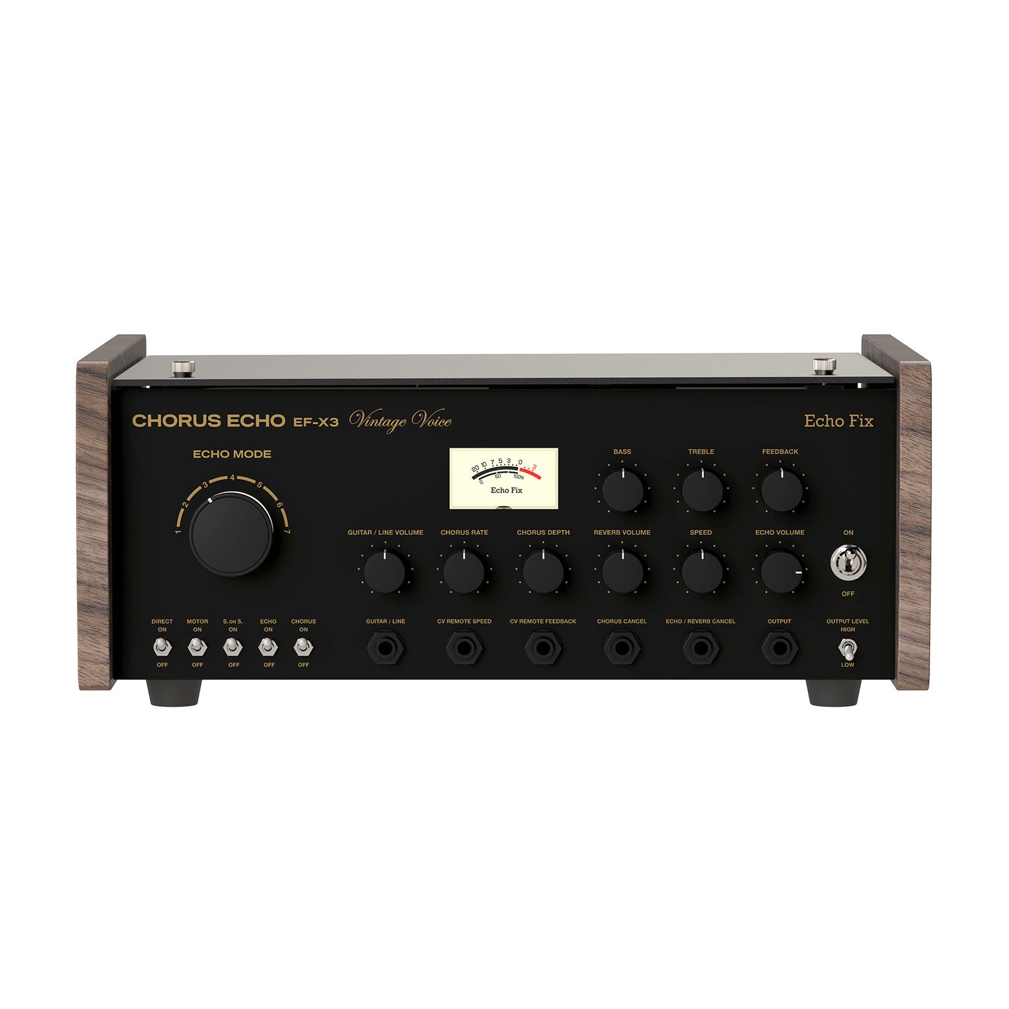 Echo Fix EF-X3 Wooden Chorus Echo w/BBD Analog Chorus & Spring Reverb Black/Gold Limited Edition Vintage Voice Effect Pedals