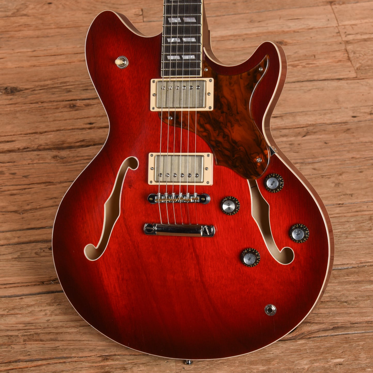 Echopark Esperanto 313 Red Sunburst Electric Guitars / Semi-Hollow