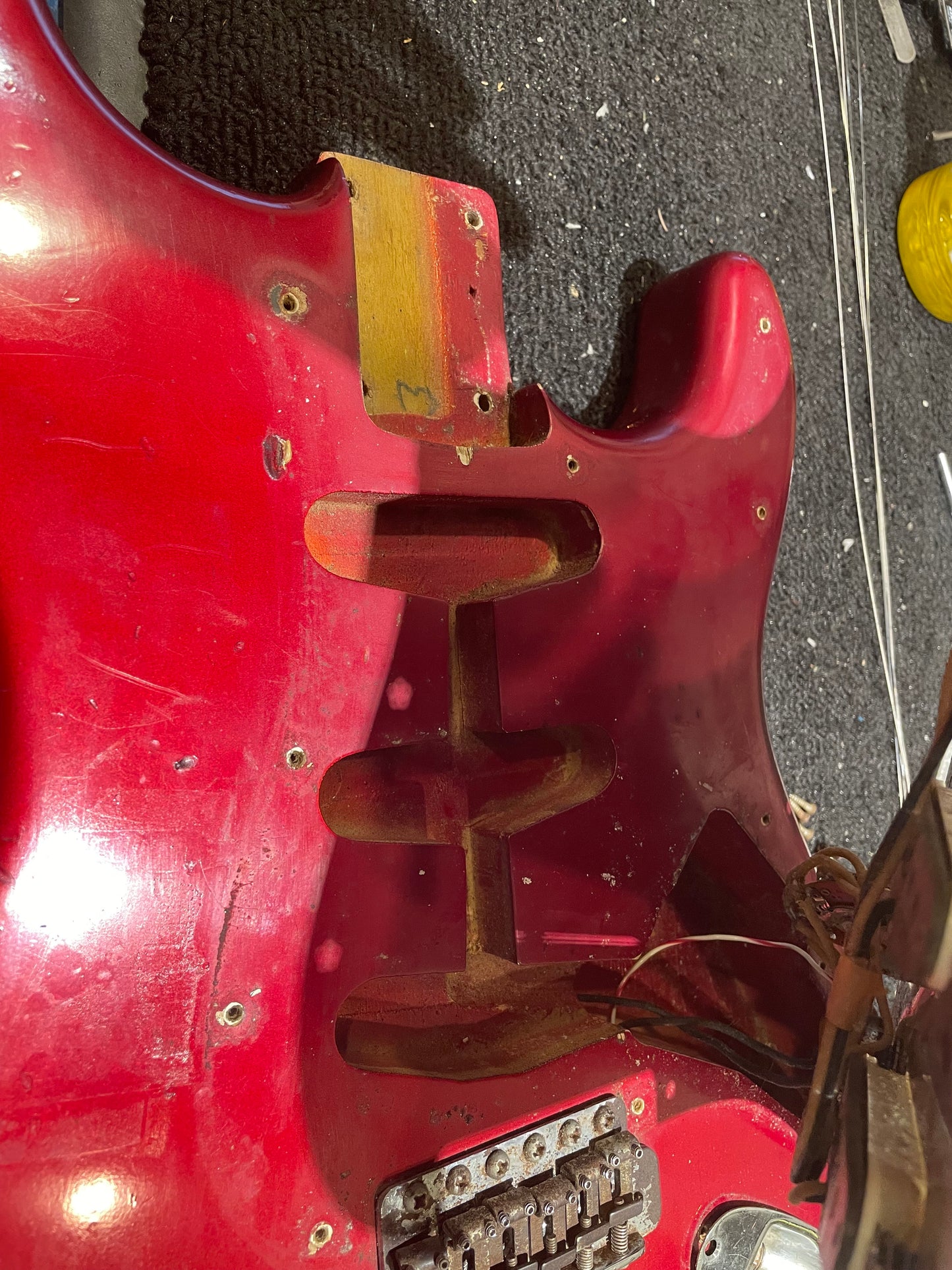 Fender Stratocaster 1964 Body and 1967 Maple Cap Lefty Neck Candy Apple Red 1960s