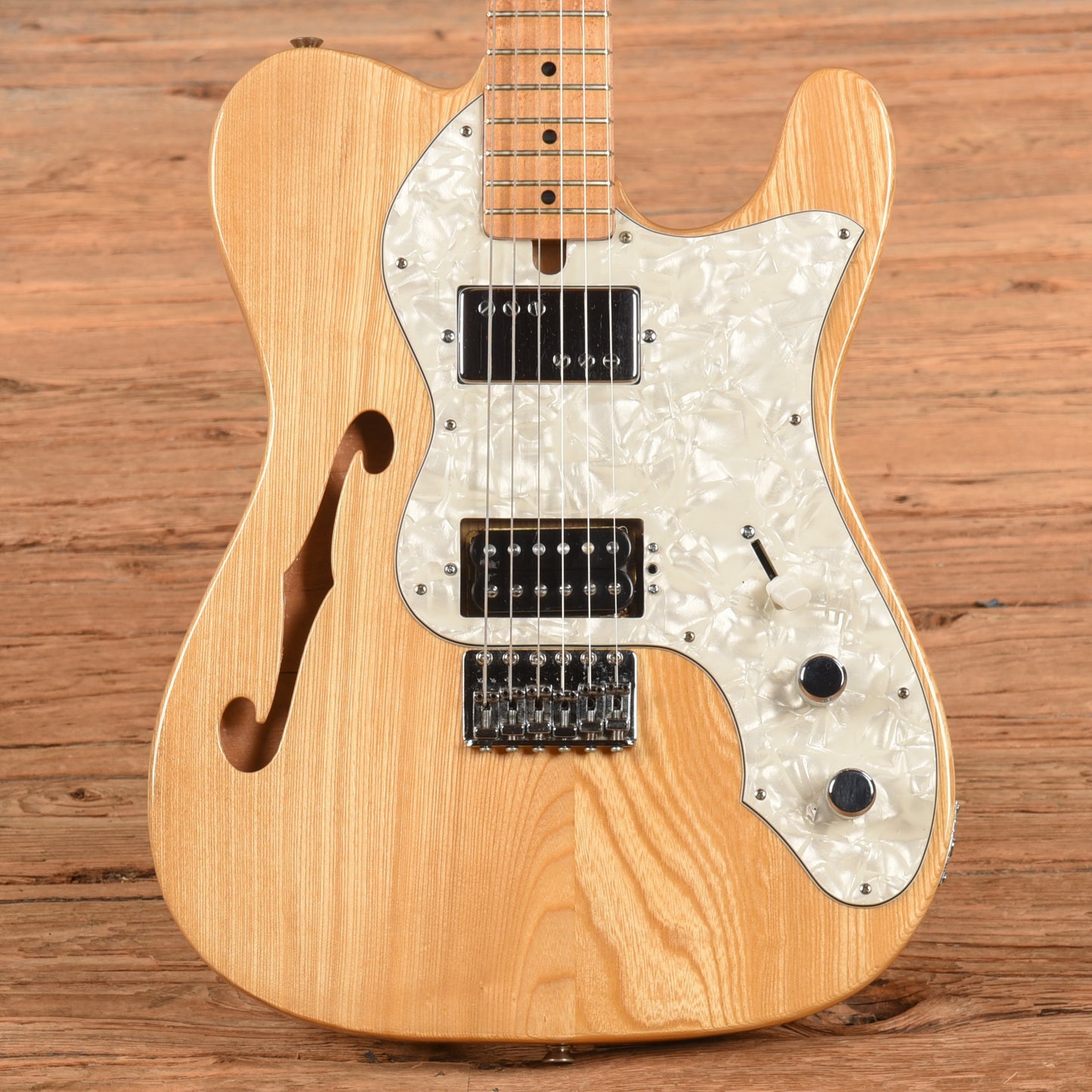 Electra T-Style Thinline HH Natural 1980 Electric Guitars / Semi-Hollow