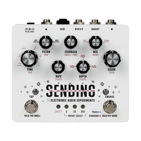 Electronic Audio Experiments Sending V2 Delay Pedal Limited White Effect Pedals