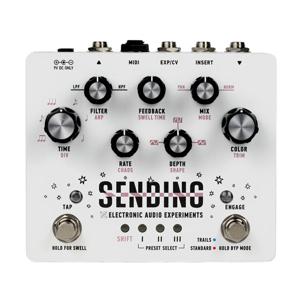 Electronic Audio Experiments Sending V2 Delay Pedal Limited White – Chicago  Music Exchange