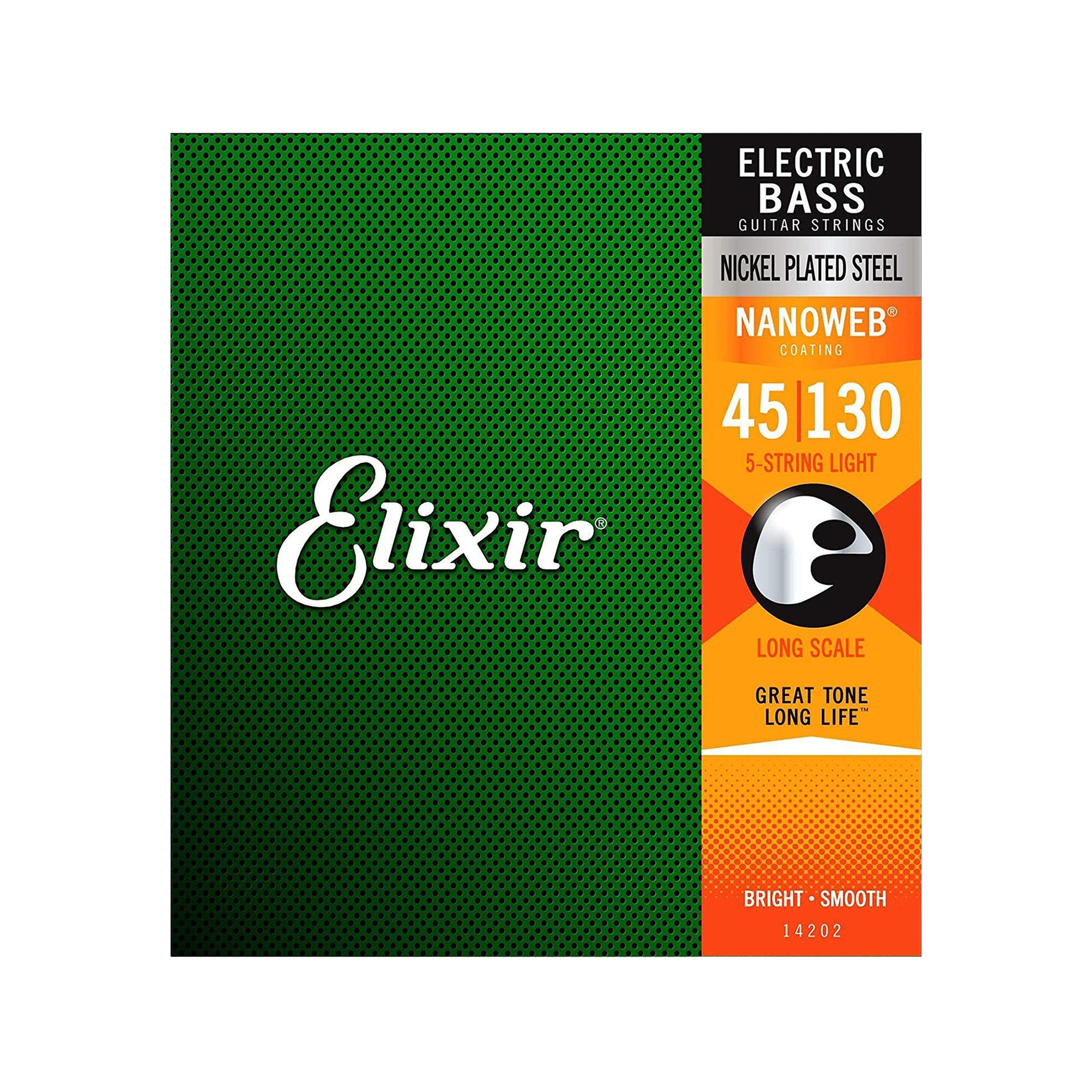 Elixir 14202 Electric Bass Nickel Plated Nanoweb Light 45-130 Long Scale Accessories / Strings / Bass Strings