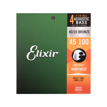 Elixir 14502 Acoustic Bass Nano Light 45-100 Long Scale Accessories / Strings / Bass Strings